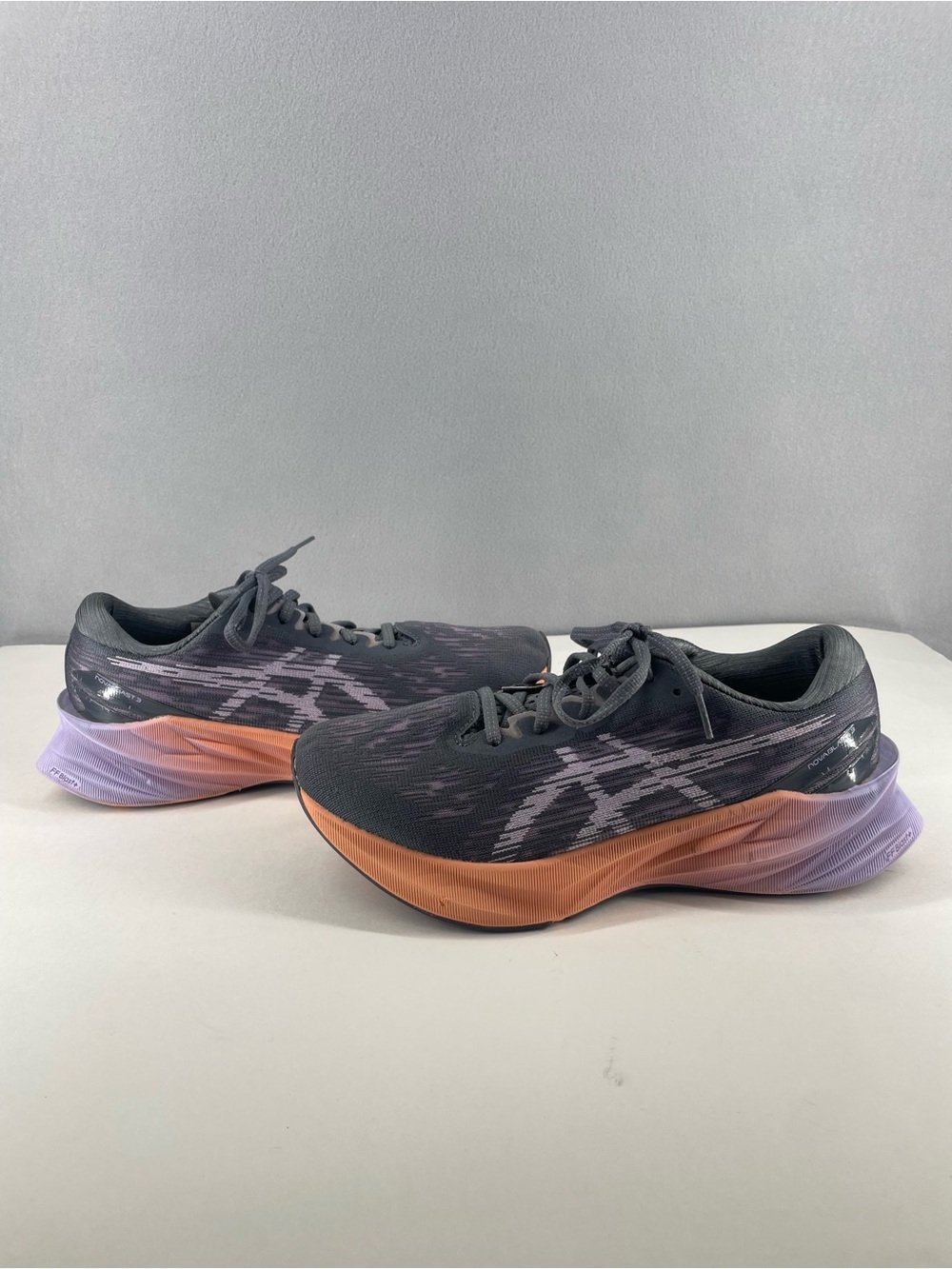 Asics Novablast 3 Womens Size 8.5 Orange Purple Athletic Running Shoes Sneakers
